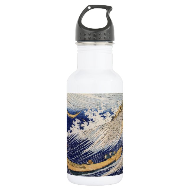 Bouteille D'eau Hokusai Ocean Waves Sea Boats (Devant)