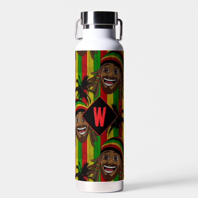 Bouteille D'eau Homme Rasta Rieur Monogramme Rayé (Avant)