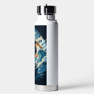 Bouteille D'eau Homme surfant sur les vagues