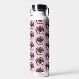 Bouteille D'eau Horreur Pastel Goth Oeil Macabre rose Déplaisant