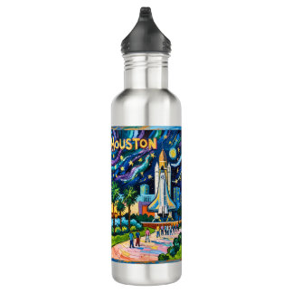 Bouteille D'eau Houston Skyline Space Center Rocket Van Gogh Kids