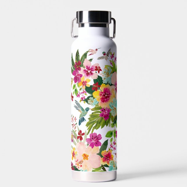 Bouteille D'eau HUMMINGBIRD PARADISE Tropical Floral (Avant)