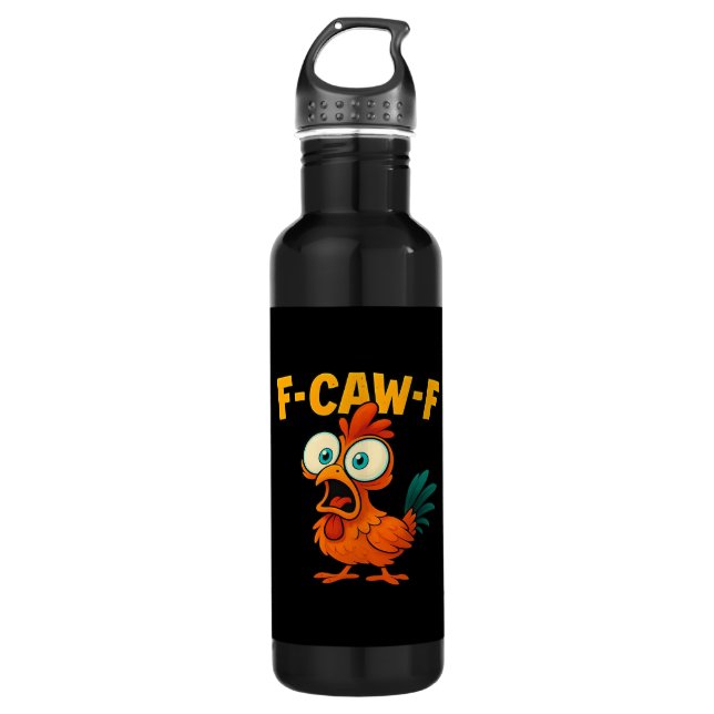 Bouteille D'eau Humor Funny Crow F-Caw-F Gothic (Devant)