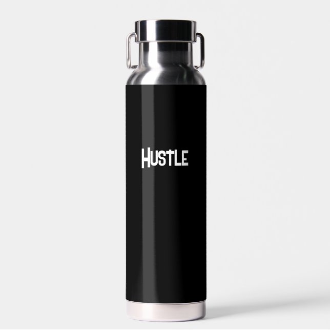 Bouteille D'eau Hustle noir/argent (Avant)