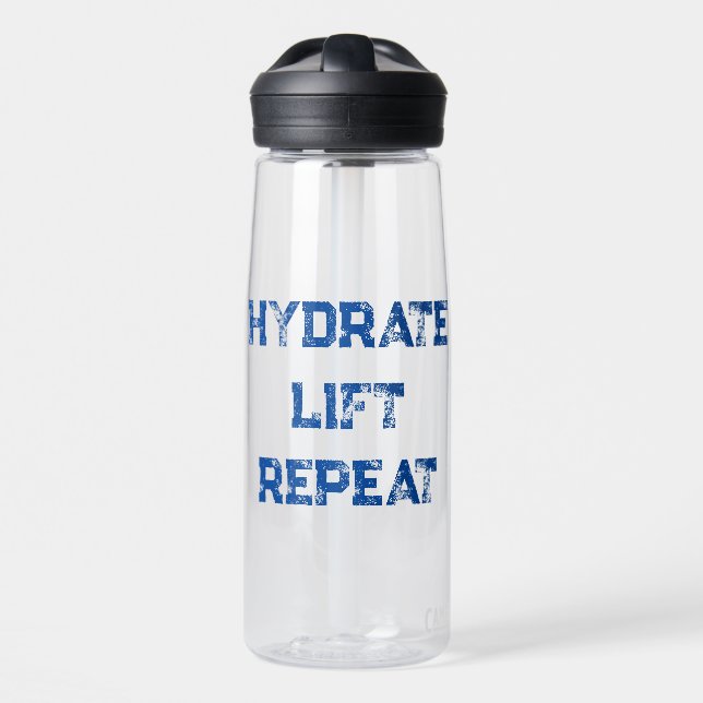 Bouteille d'eau "HYDRATE LIFT REPEAT" (Avant)