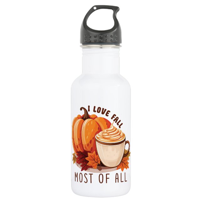 Bouteille D'eau I Love Fall Most Of All - Latte & Autumn Vibes (Devant)