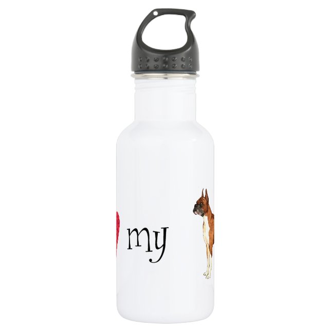 Bouteille D'eau I Love my Boxer (Devant)