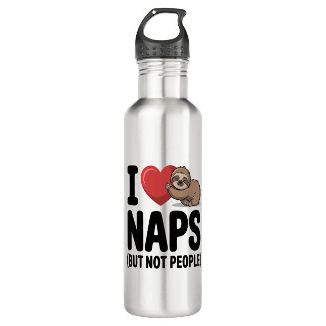 Bouteille D'eau I Love Naps Cute Sloth Heart (Devant)