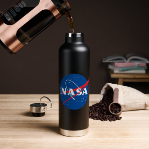 Bouteille D'eau Iconique NASA Eclipse Noir Isolé