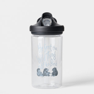 Bouteille D'eau Il envoya les bêtes sauvages au lit - Bleu
