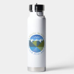 BOUTEILLE D'EAU ÎLE DU SUD NOUVELLE-ZÉLANDE<br><div class="desc">South Island est l'une des destinations les plus excitantes et les plus belles de Nouvelle-Zélande. Cette oeuvre d'art saisit le sentiment cool et étendu du lac et des pics lointains.</div>