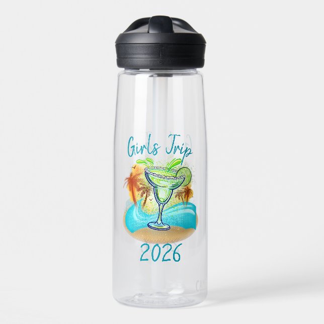 Bouteille D'eau Île tropicale personnalisée (Avant)