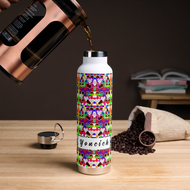 Bouteille D'eau Illusion des coeurs par Kenneth Yoncich (Gym)
