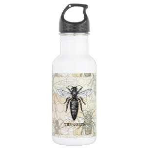 Bouteille D'eau Illustration Antique d'Insecte de Bourdon Reine Ab