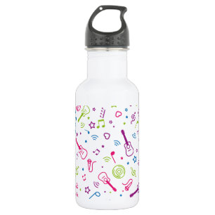 Bouteille D'eau illustration colorée de notes de musique