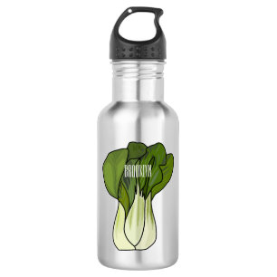 Bouteille D'eau Illustration de Bok choy