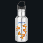 Bouteille D'eau Illustration de caricature de poisson rouge orange<br><div class="desc">Ce design amusant présente des caractéristiques de poisson rouge orange vif. Le tout dans un joyeux style de dessin animé !</div>