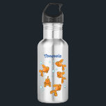 Bouteille D'eau Illustration de caricature de poisson rouge orange<br><div class="desc">Ce design amusant présente des caractéristiques de poisson rouge orange vif. Le tout dans un joyeux style de dessin animé !</div>