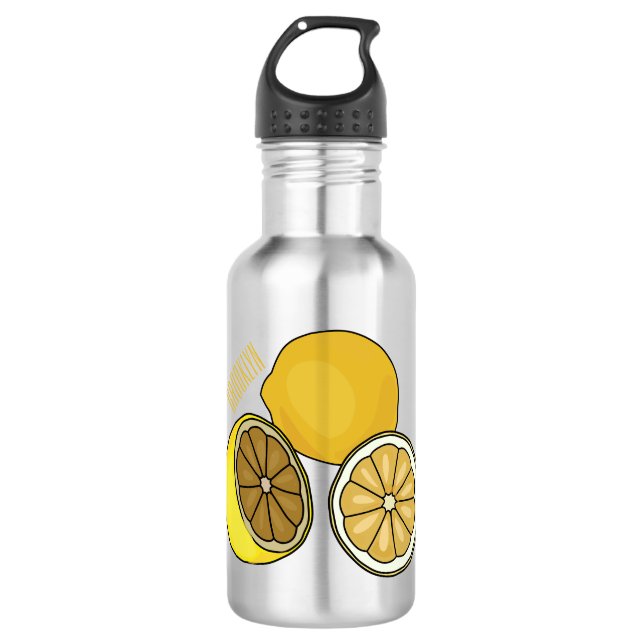 Bouteille D'eau Illustration de citron (Devant)