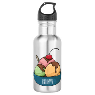 Bouteille D'eau Illustration de crème glacée