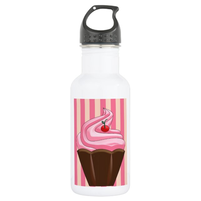 Bouteille D'eau Illustration de dessert d'été sucré (Devant)