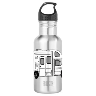 Bouteille D'eau Illustration de dessin animé Campervan