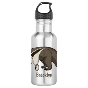 Bouteille D'eau Illustration de dessin animé d'Anteater happy