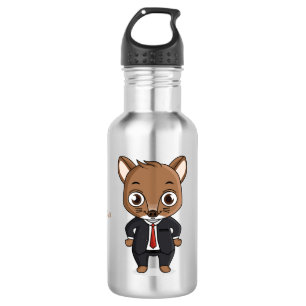Bouteille D'eau Illustration de dessin animé de rat mignon