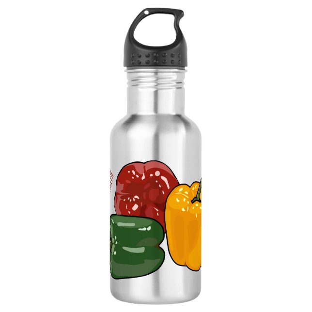 Bouteille D'eau Illustration de dessin de Capsicum (Devant)