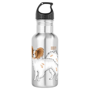 Bouteille D'eau Illustration de dessin pour chien de Papillon
