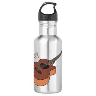 Bouteille D'eau Illustration de guitare acoustique