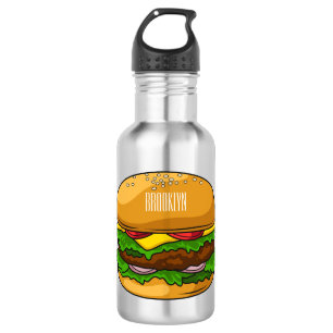 Bouteille D'eau Illustration de Hamburger