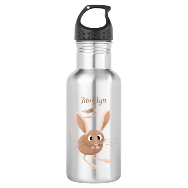 Bouteille D'eau Illustration de jerboa aux longues oreilles (Devant)