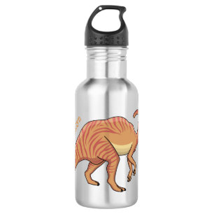 Bouteille D'eau Illustration de la caricature de dinosaure du para