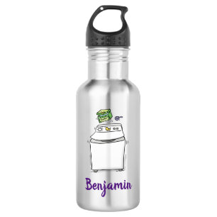 Bouteille D'eau Illustration de lave-linge mignonne