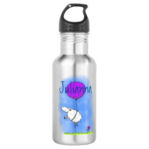 Bouteille D'eau Illustration de l'humour en ballons de mouton mign