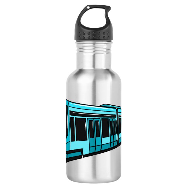 Bouteille D'eau Illustration de locomotive électrique (Devant)