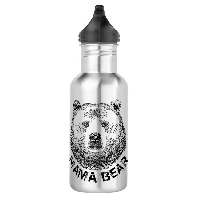 Bouteille D'eau Illustration de Mama Bear, Hand Drag (Droite)