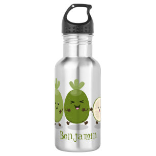 Bouteille D'eau Illustration de mignonne guava feijoa
