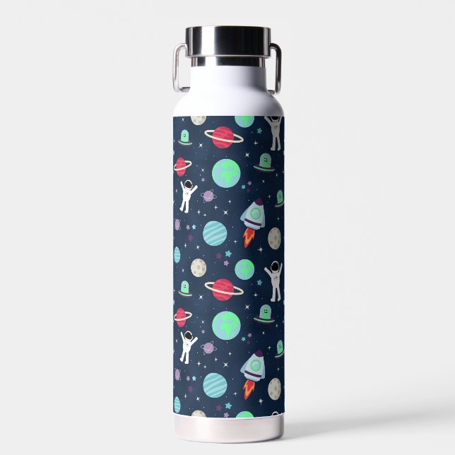Bouteille D'eau Illustration de motif spatial (Avant)