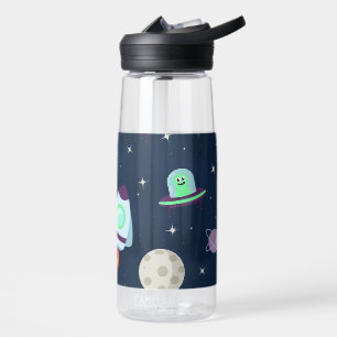 Bouteille D'eau Illustration de motif spatial