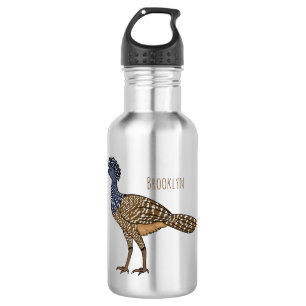 Bouteille D'eau Illustration d'oiseau de curassow