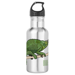 Bouteille D'eau Illustration du caméléon de Jackson