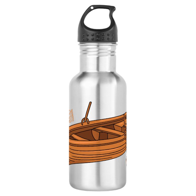 Bouteille D'eau Illustration d'un bateau à roues (Devant)