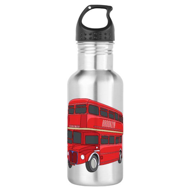 Bouteille D'eau Illustration d'un bus à deux étages (Devant)