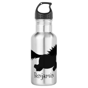 Bouteille D'eau Illustration d'un poney de Shetland mignon