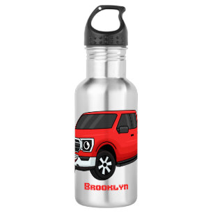 Bouteille D'eau Illustration d'une camionnette rouge mou