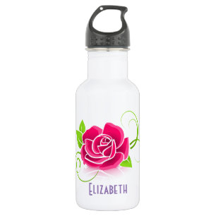 Bouteille D'eau Illustration rose customisée