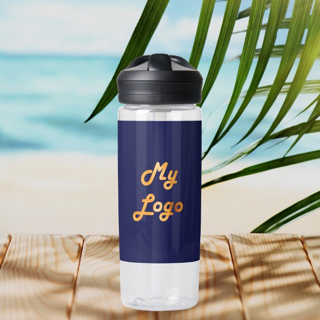 Bouteille D'eau Image du logo bleu marine (Créateur téléchargé)