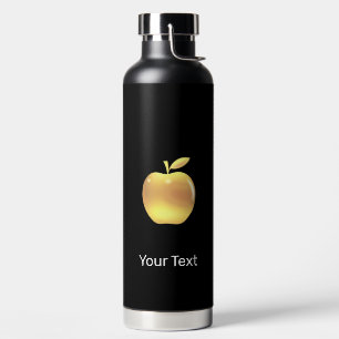 Bouteille D'eau Image et texte d'Apple doré personnalisées sur noi
